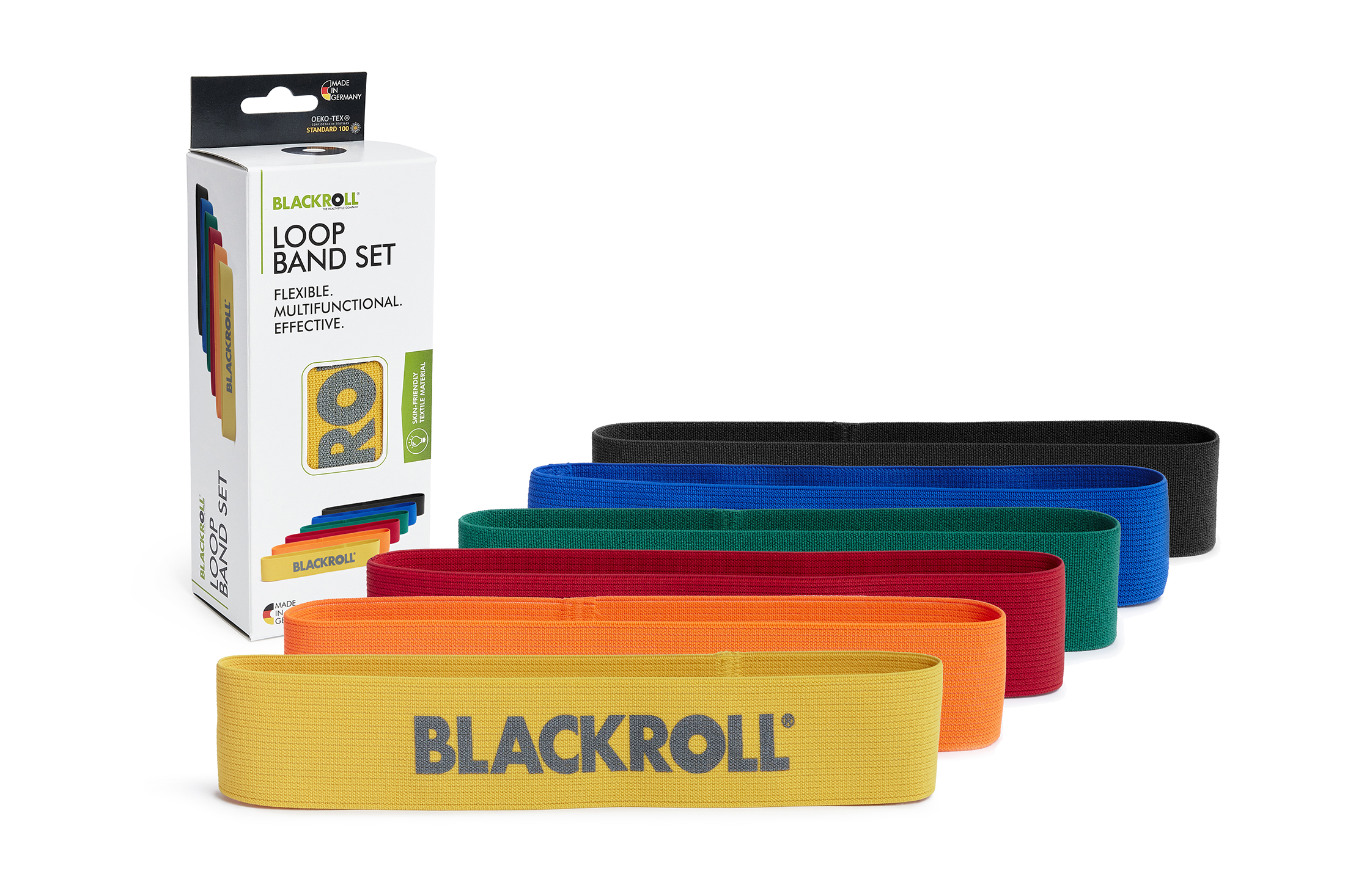 BLACKROLL® LOOP BAND SET 6ER yellow, orange, red, green, blue, black