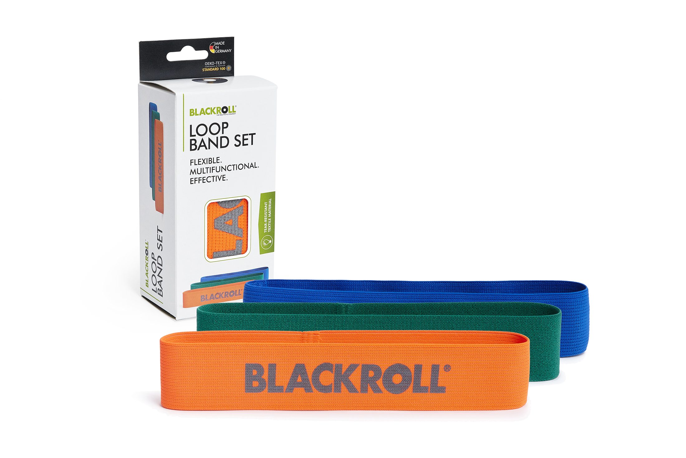BLACKROLL® LOOP BAND SET orange, green, blue