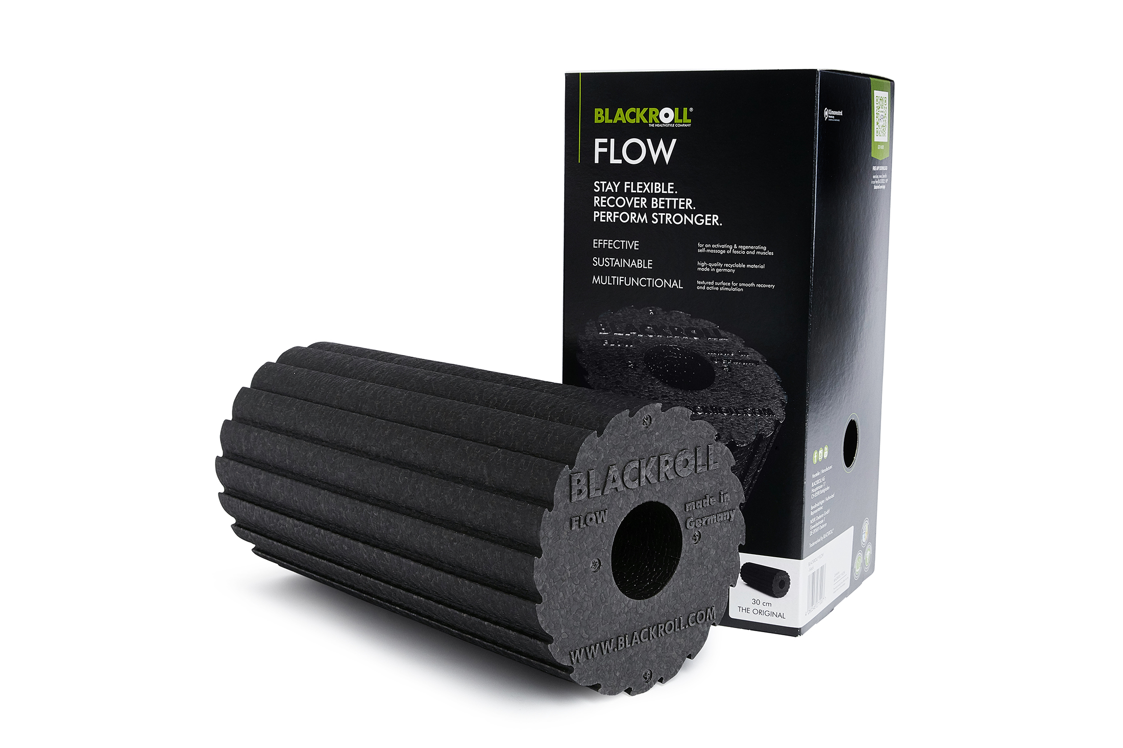 BLACKROLL® FLOW STANDARD black - boxed incl. info material